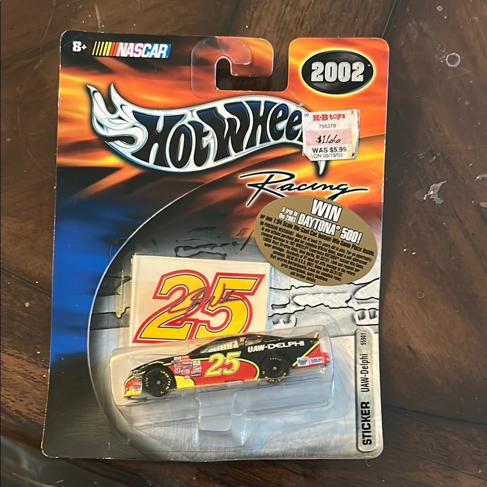 Hot Wheels NASCAR Racing Car Model number 25 UAW from 2002.